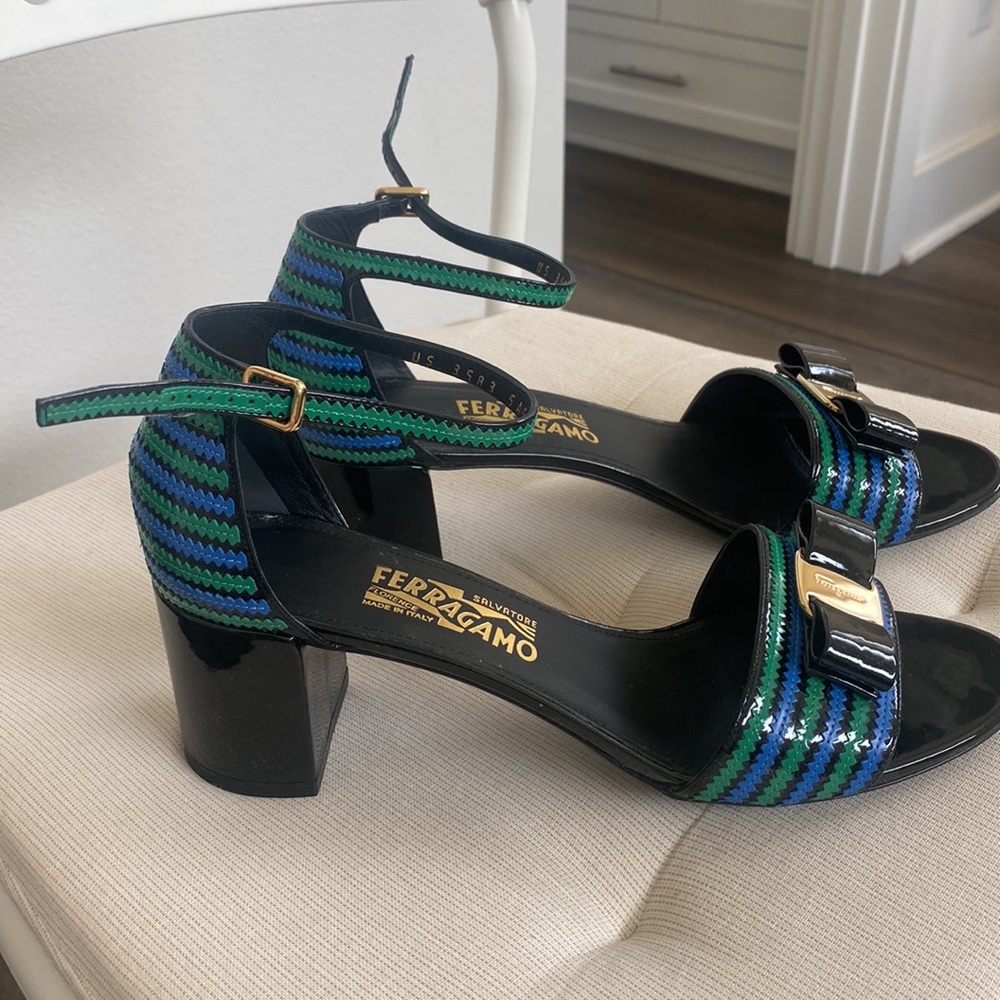 Beautiful Gavinazigz 5cm Ferragamo Sandals size 10 in excellent condition.